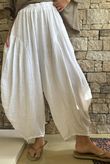 Tasha Cushion Cotton Sia Barrel Pant White